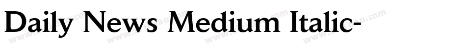 Daily News Medium Italic字体转换